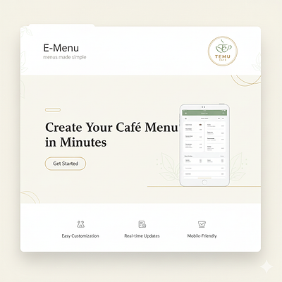 Restaurant and Cafe Menus E-Menu